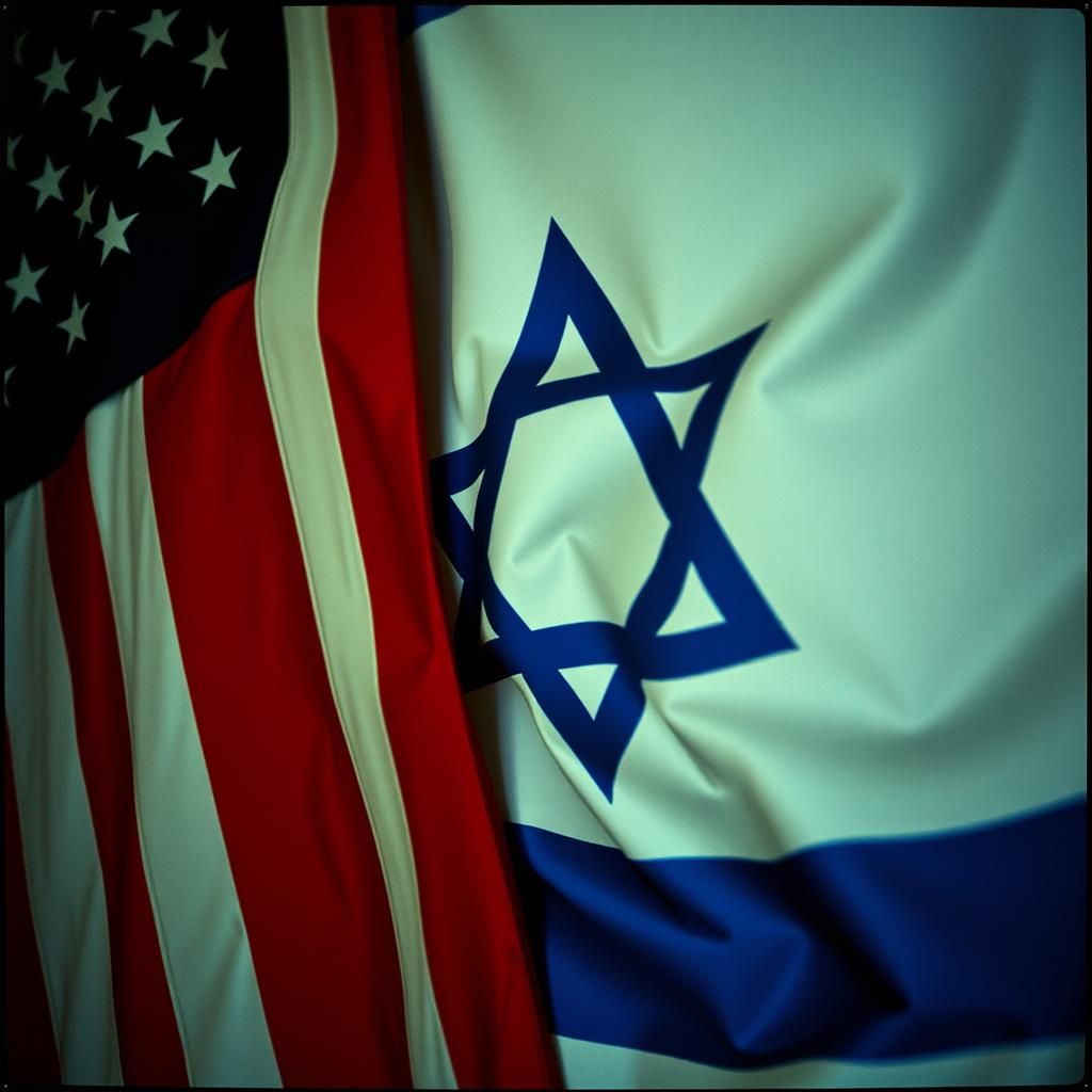 United States and Israel Flag Fusion