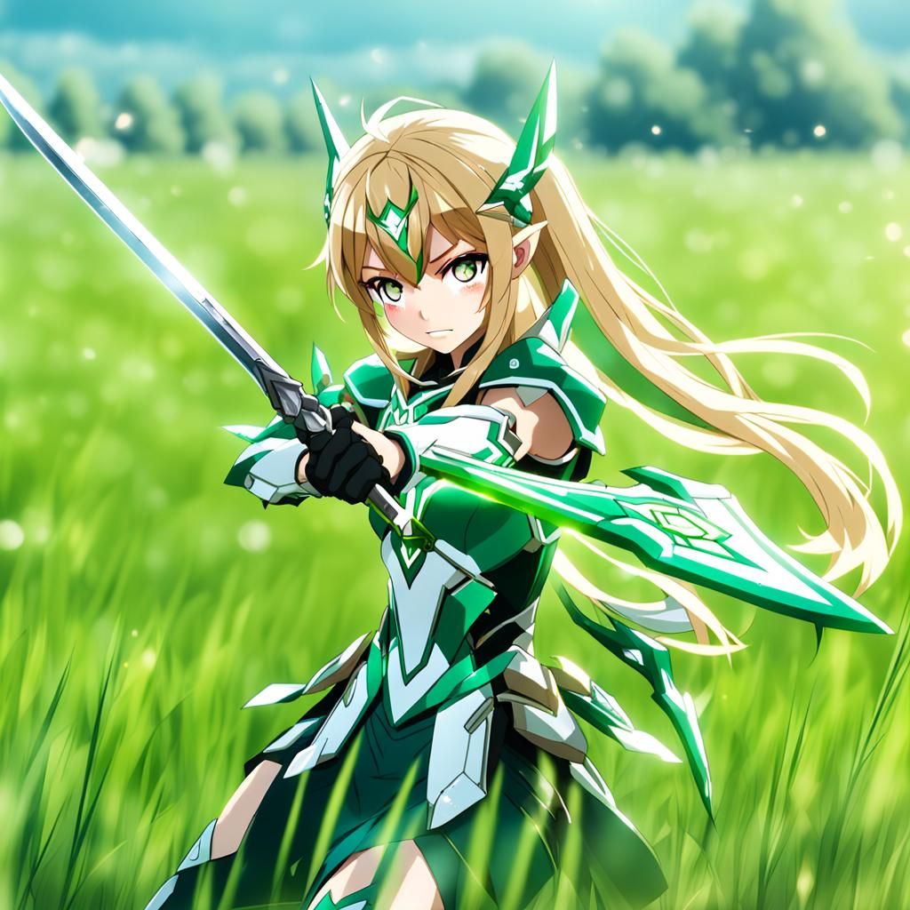 Mythra with Glowing Blade: Professional Photography
