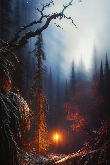 Eerie Detailed Portrait in Black Ink Flow