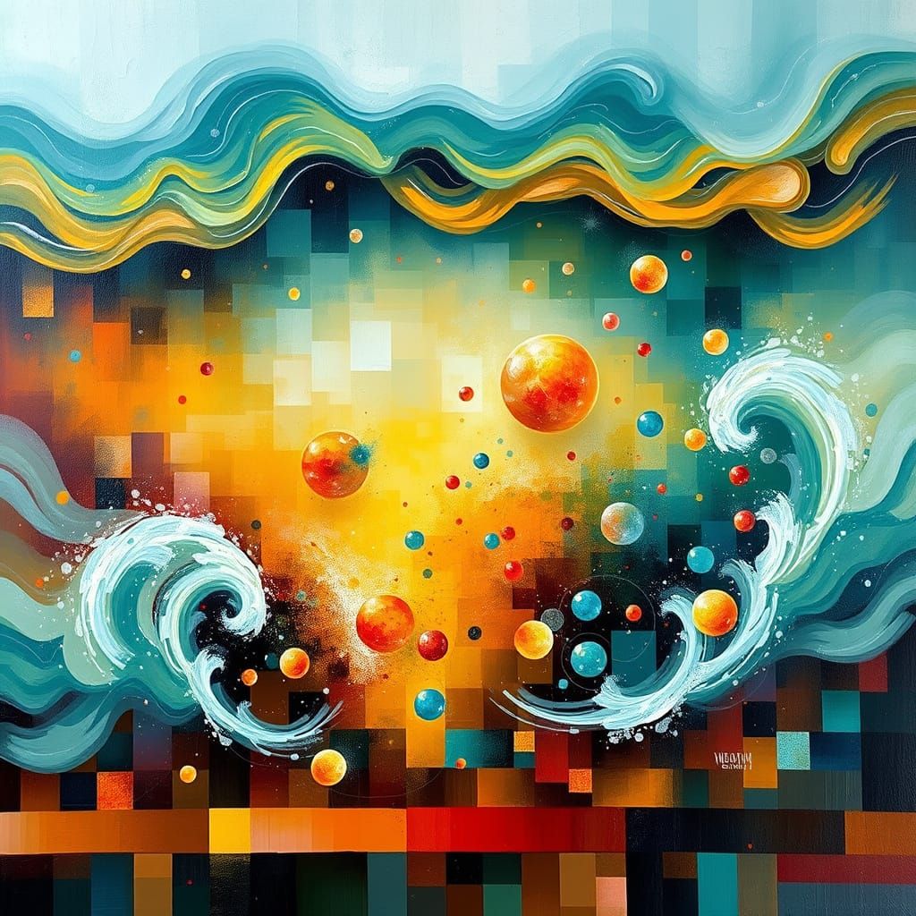 Stochastic Haze Masterpiece: Abstract Oil Painting with Ligh...