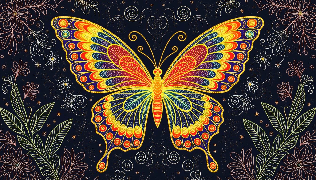 Luminous Embroidered Fantasy Art