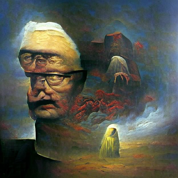 Nightmarish Figure in Dark Surrealism