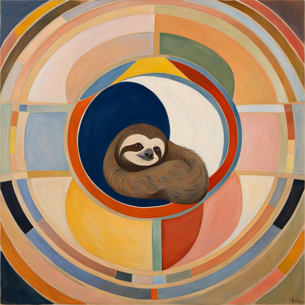 Sloth in Abstract Painterly Style
