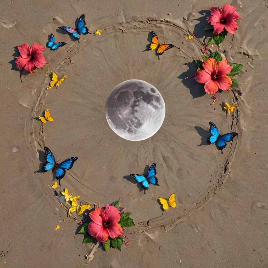 Moon beach hibiscus