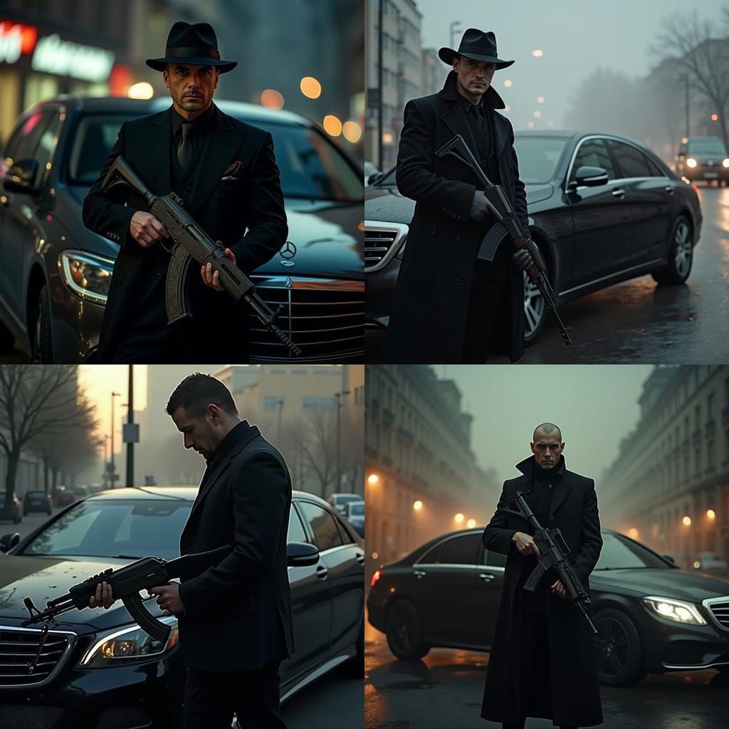 Gangster with Luxury Car