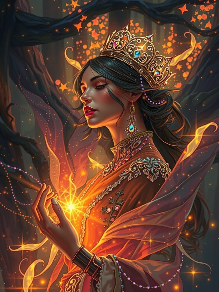 Ethereal Princess Embarks on Whimsical Forest Quest