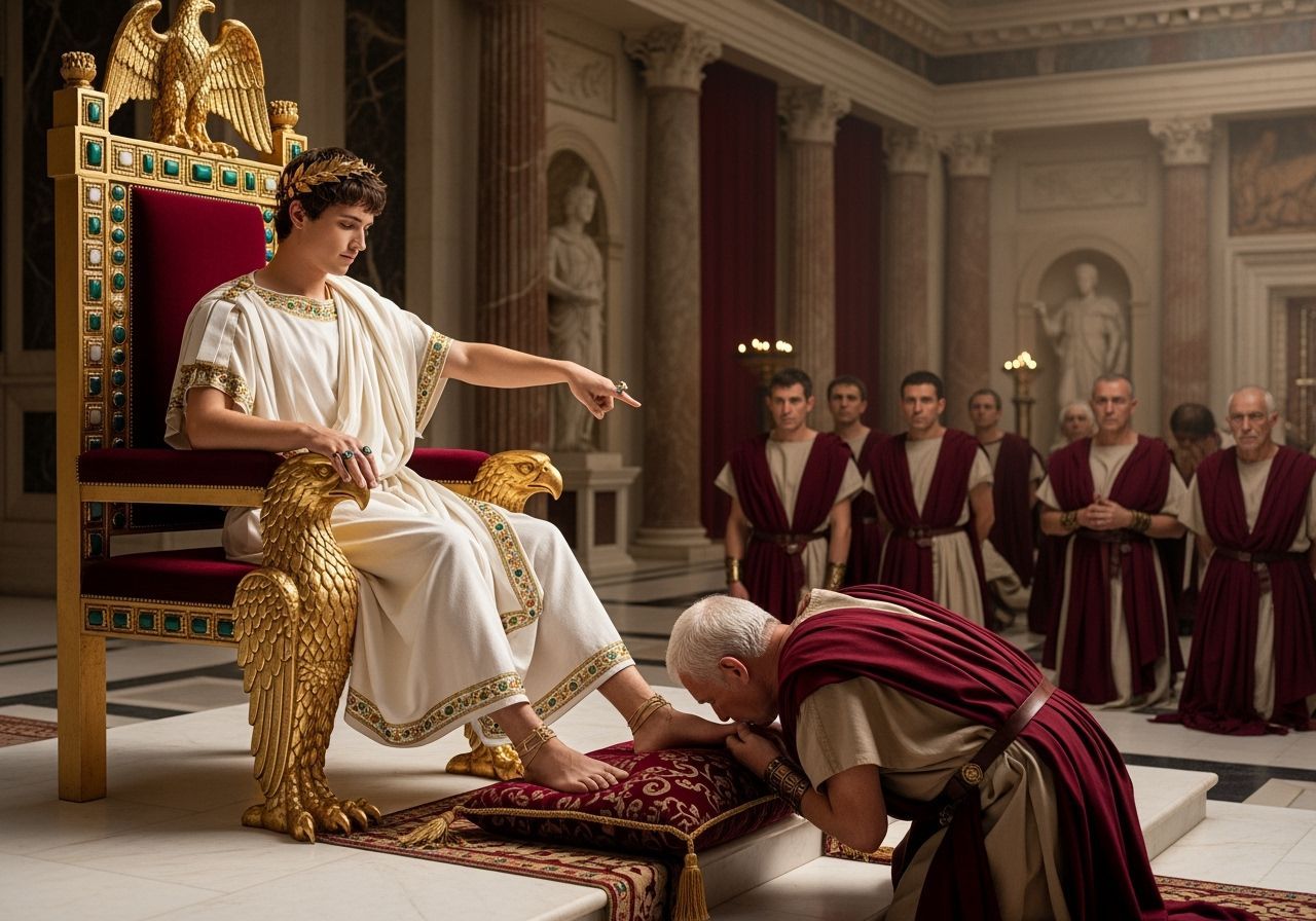 Emperor Nero's Homage in Ancient Rome