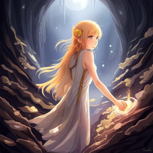 Goddess in Raindrop Cave: Anime Key Visual