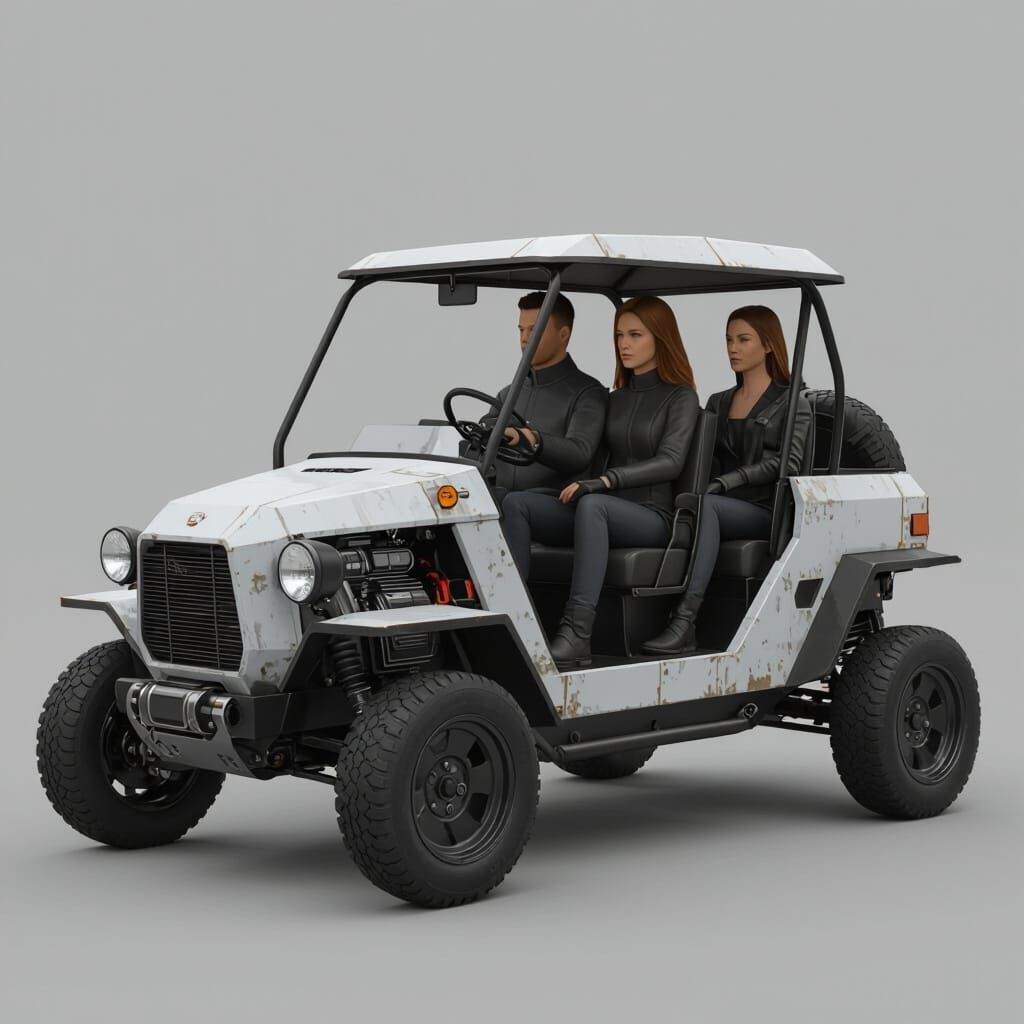 Low-Budget 4-Seater Vehicle with Motorcycle Engine