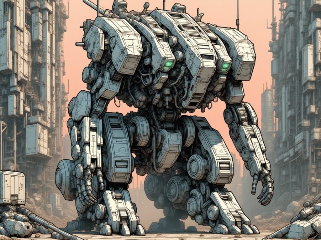 Cyborg Kaprosuchus in Cyberpunk Pirate Style