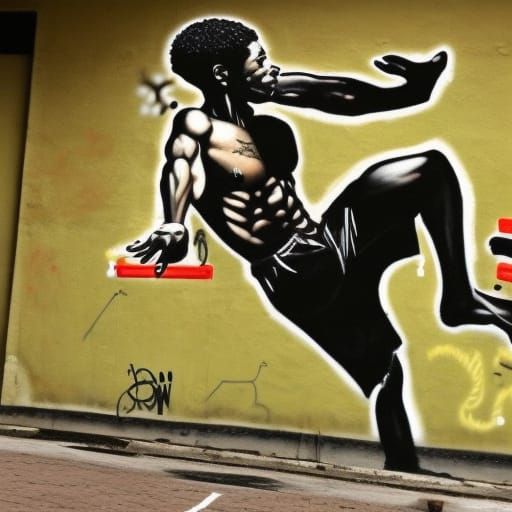Capoeira Masterpiece with Graffiti Art