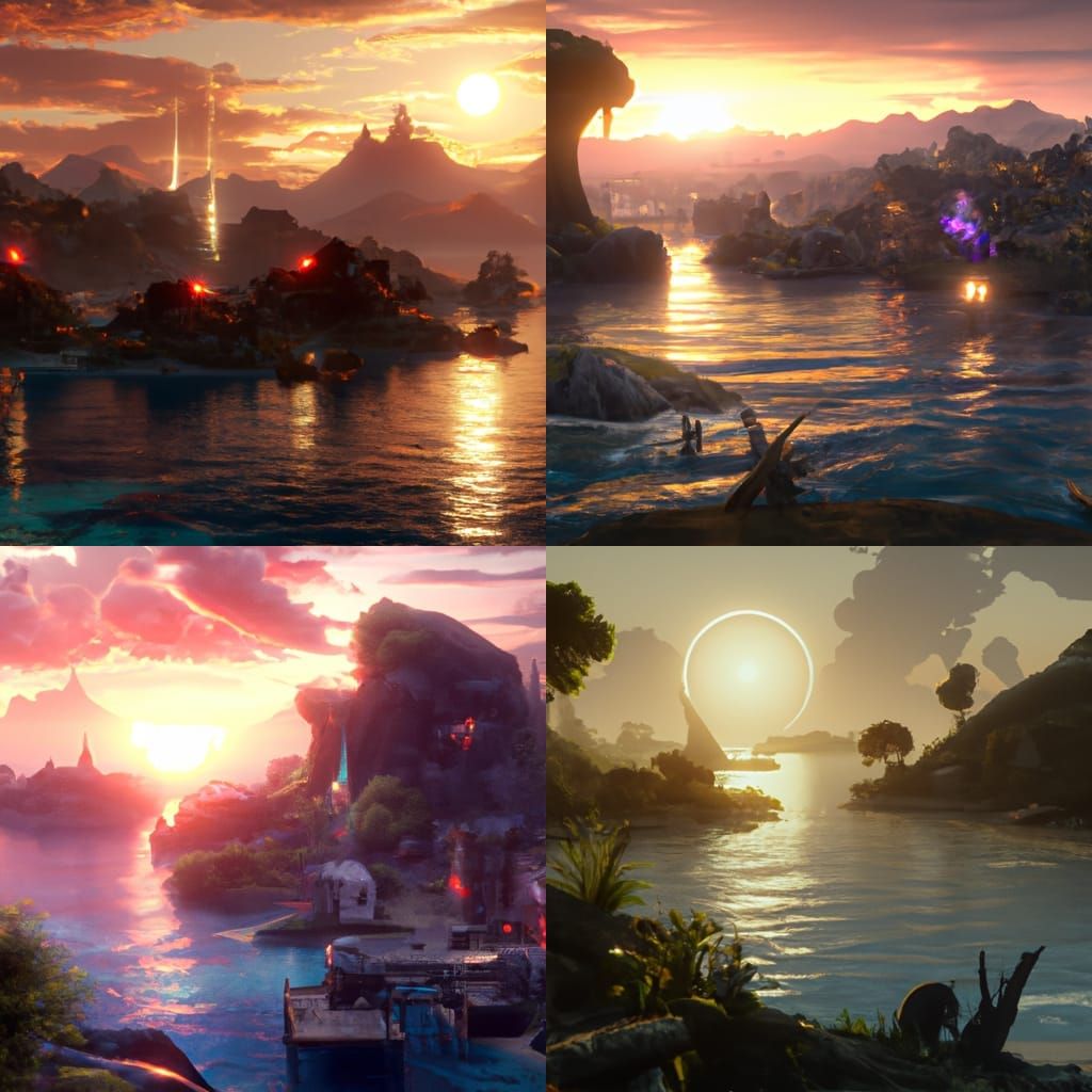 Fantastical Sunset Over the Bay in Deep Color