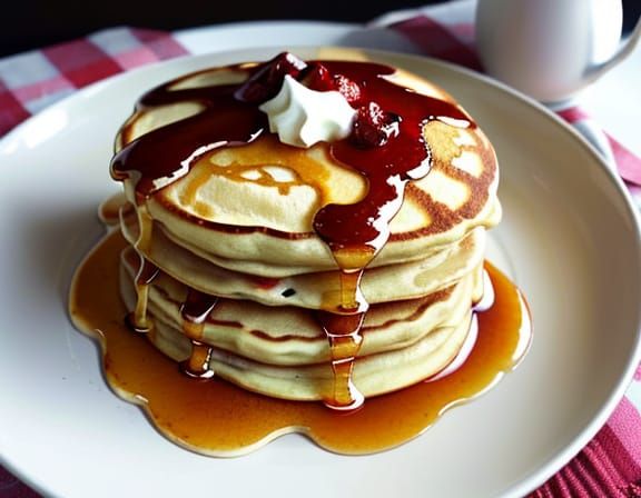 Warm and Cozy Buttermilk Pancakes with Fresh Strawberry Jam