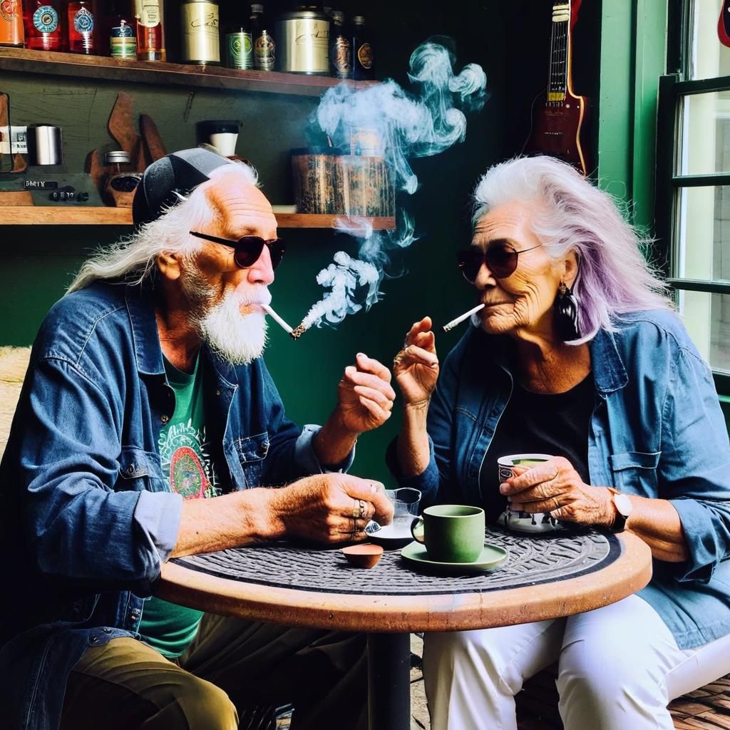 Elderly Couple Sharing a Peaceful Moment