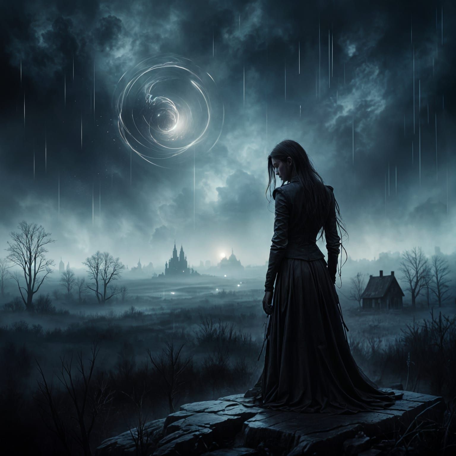 Heartbreaking Scene of a Solitary Figure