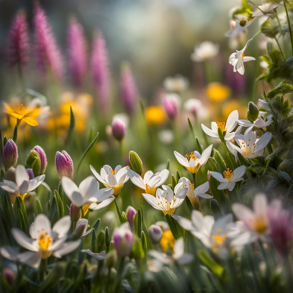 Garden's Early Signs of Spring: Hyperrealistic Photography