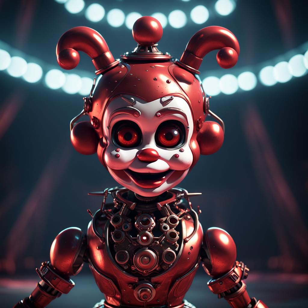 Circus Baby: Detailed Sci-Fi Mech in 8K