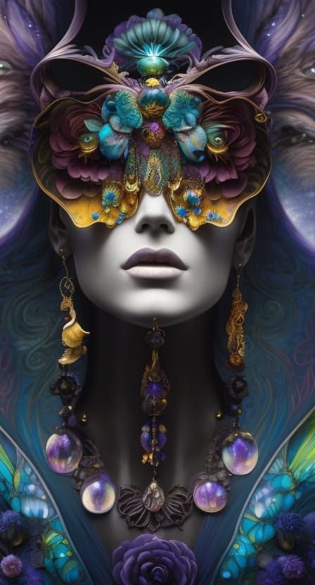 Bioluminescent Kangaroo Portrait in Digital Art Style