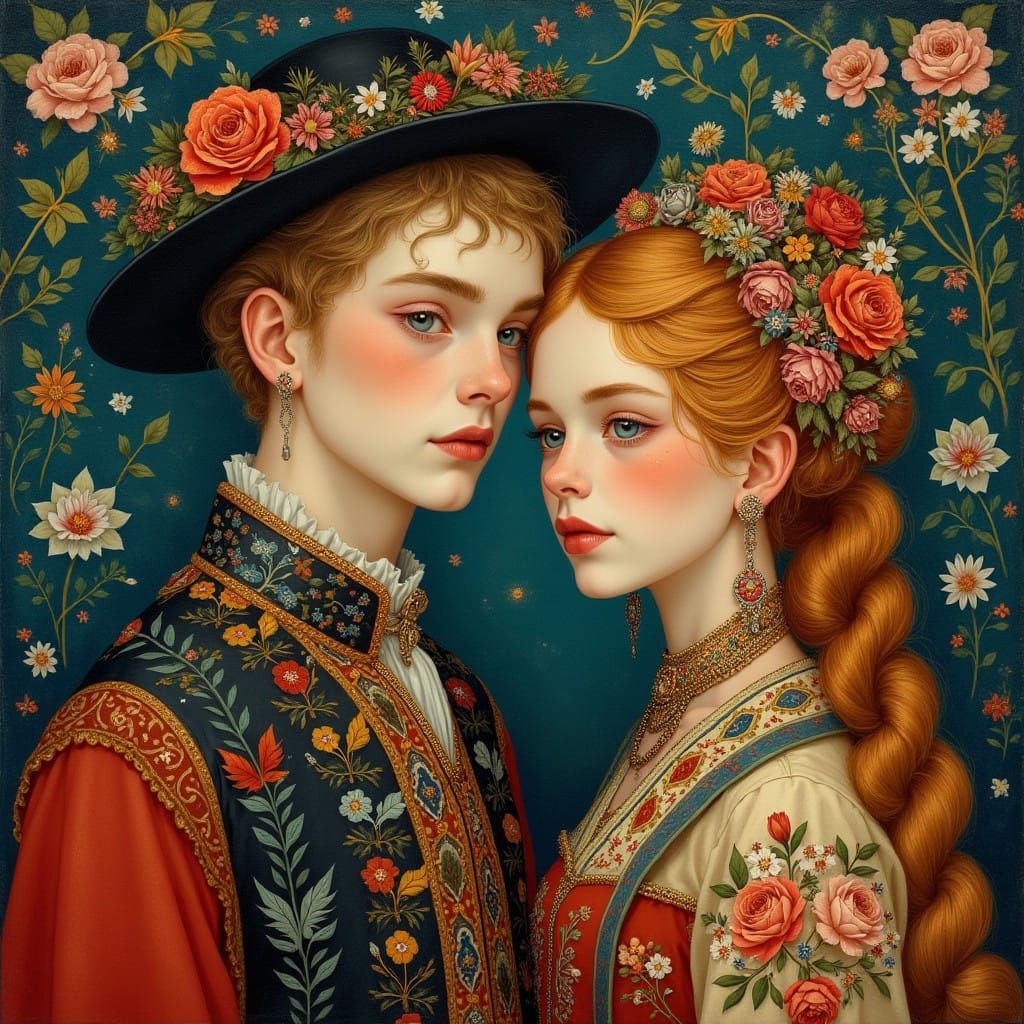 Russian Folk Art Portraits of Mythical Creatures