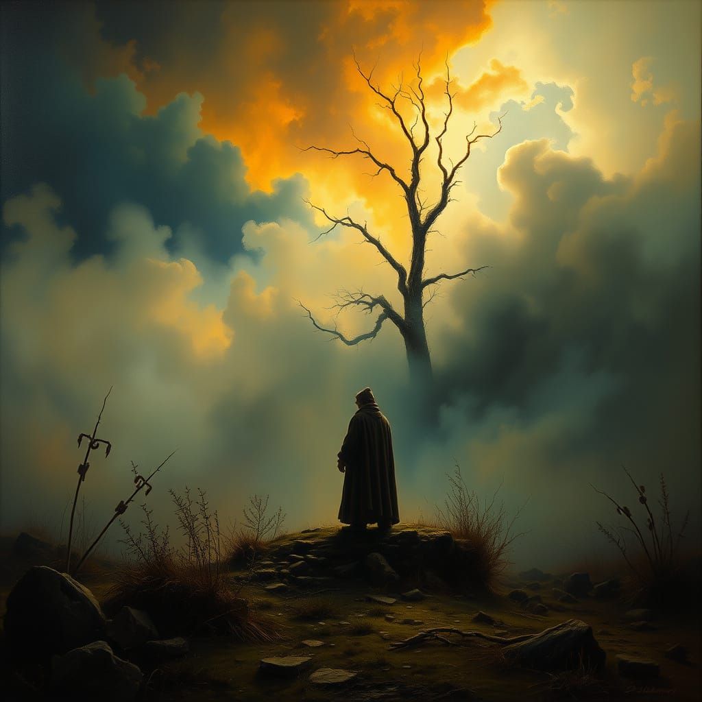 Mystical Landscape in German Renaissance Style