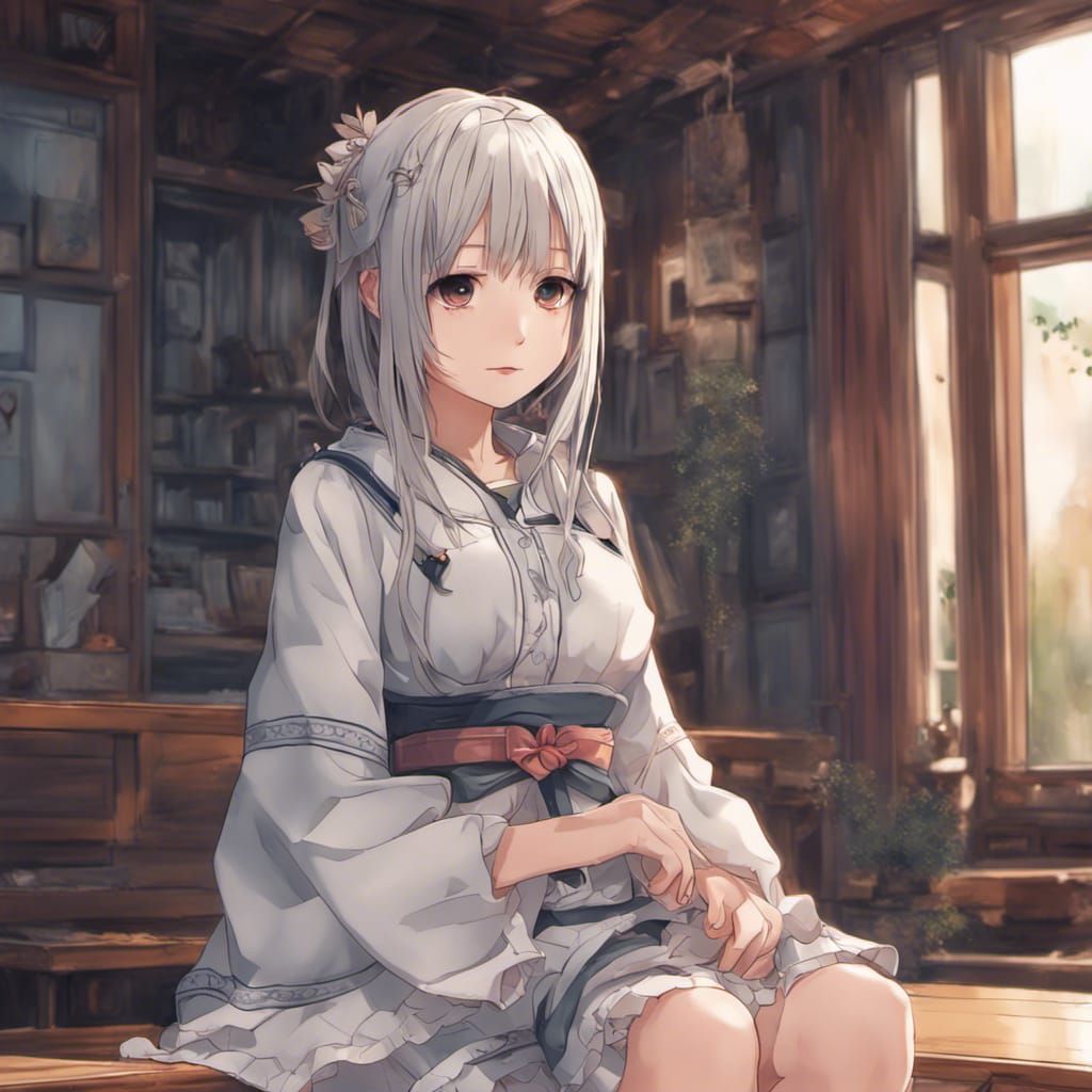 Hyperrealistic Anime Girl Portrait in HDR