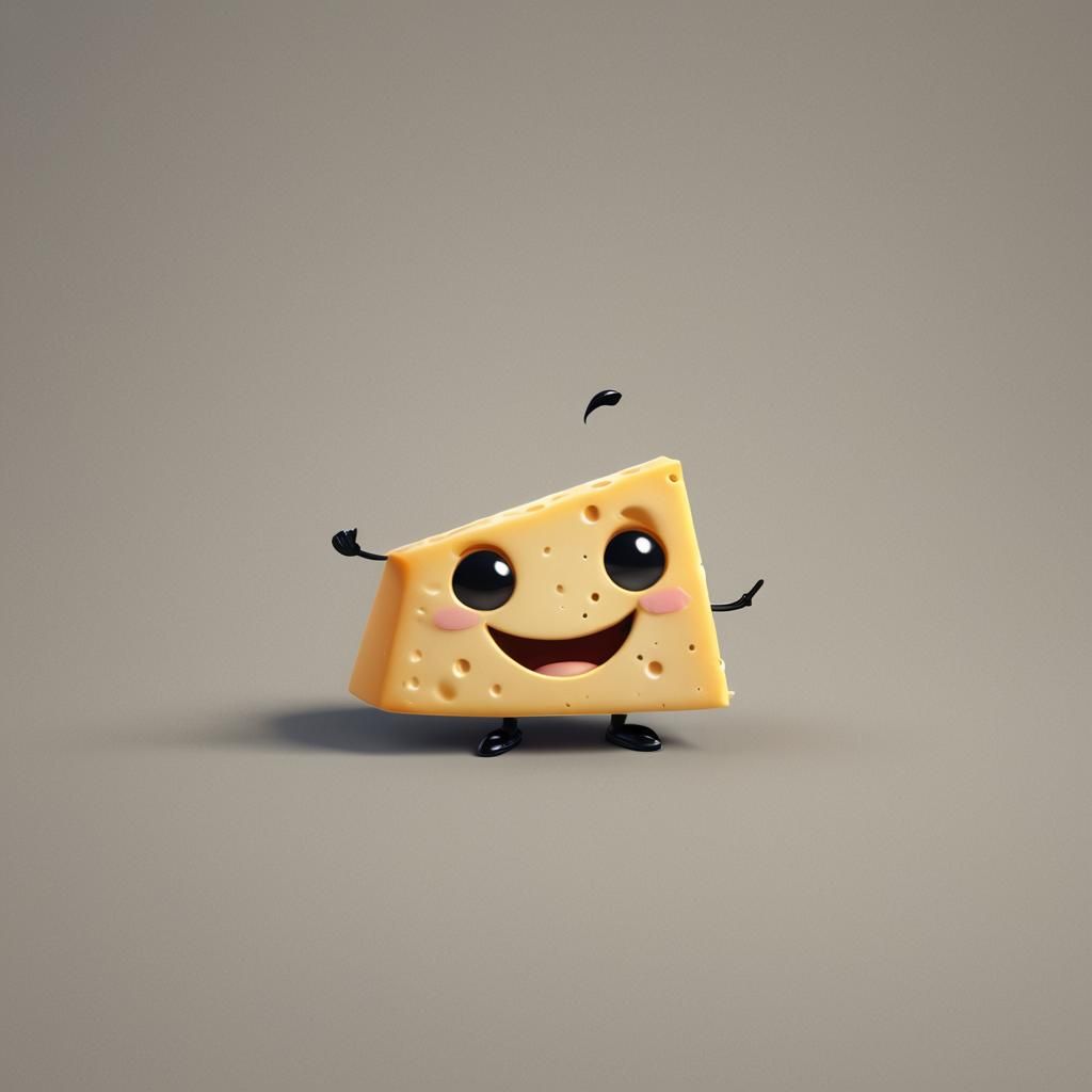 Pixar Style Cheese Wedge Superhero