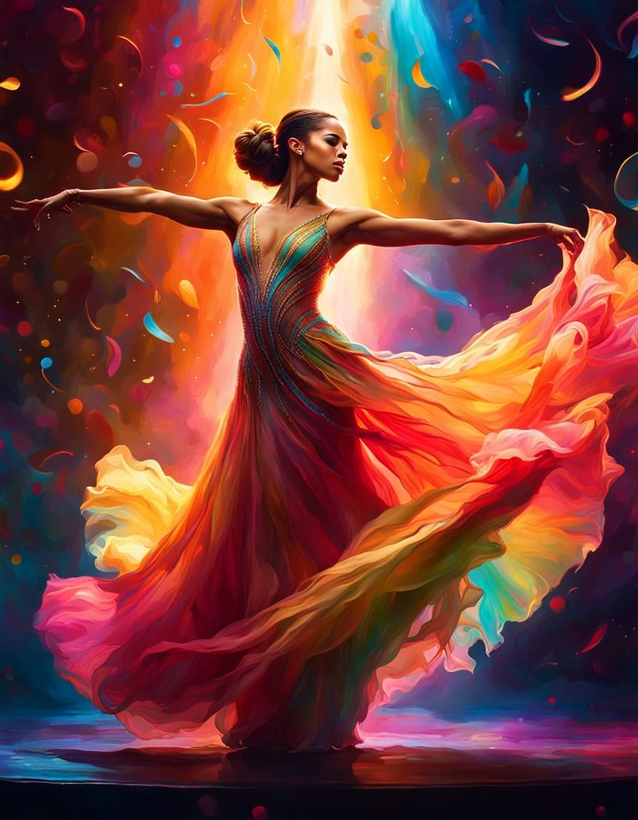 Ethereal Misty Copeland Dance in Hyperrealistic Style