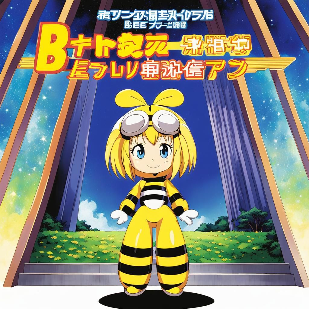 Maya the Bee in Latex: Kawaii Manga Style