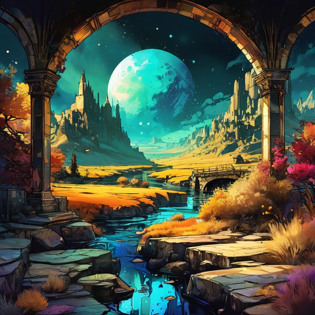 Ethereal Dreamscapes in Vibrant, High-Fidelity Color