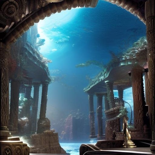 Epic Atlantis Digital Matte Painting