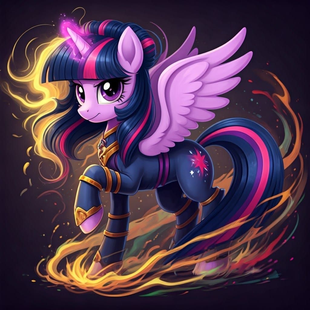 Twilight Sparkle as Juri Han in Vibrant Pony Form