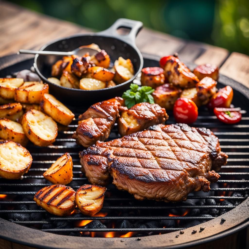 Barbecue Feast: Steak and Rooster Potatoes