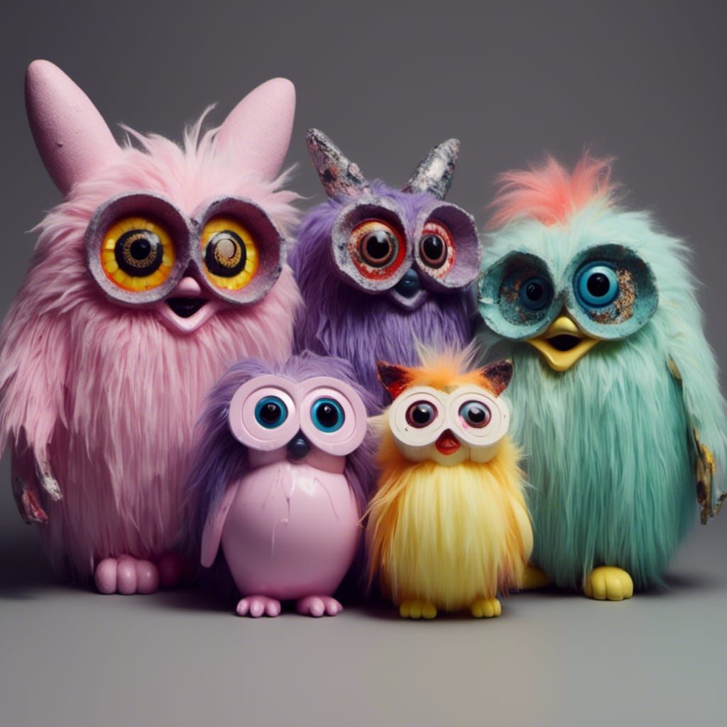 Macabre Furby Family Portrait