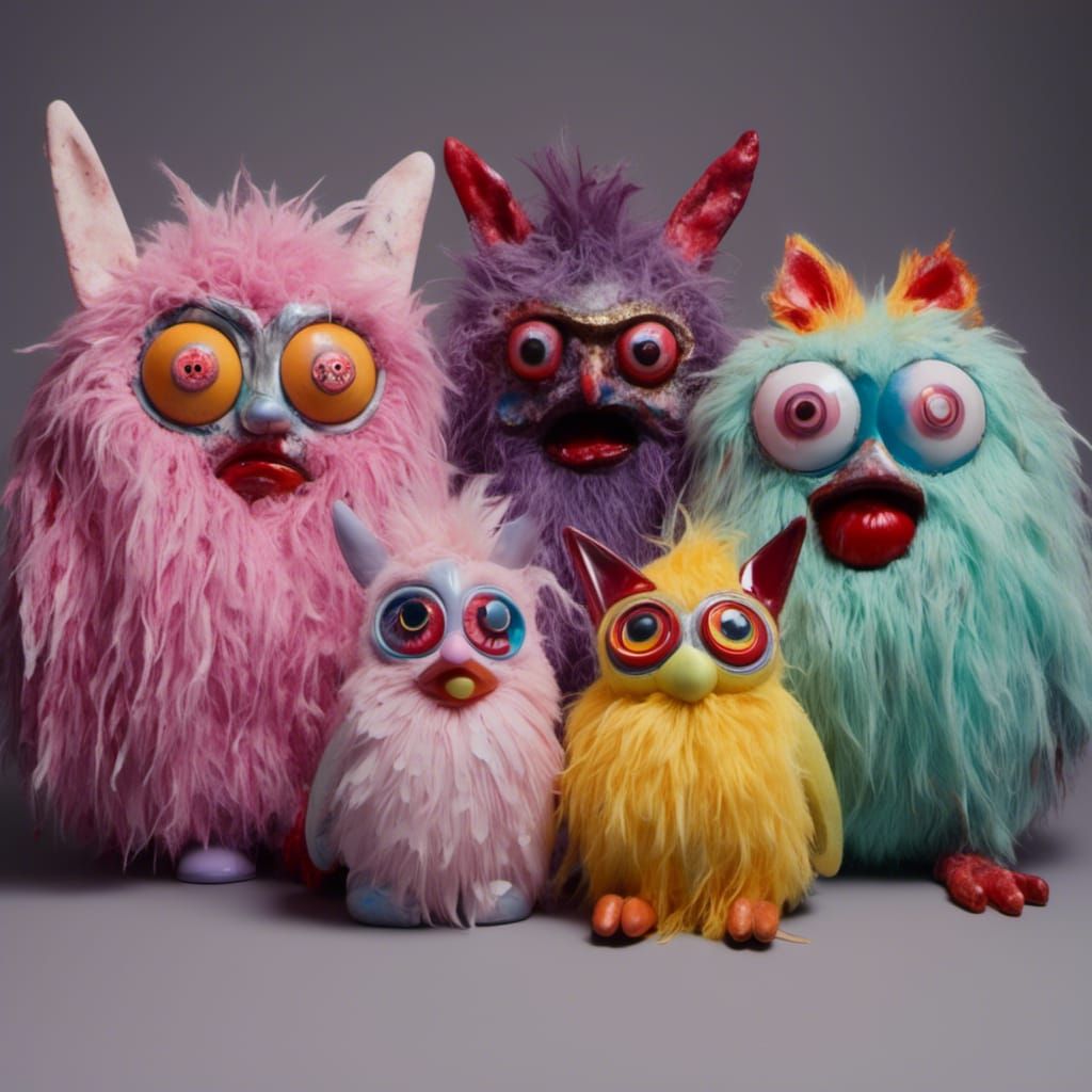 Macabre Furby Family Portrait