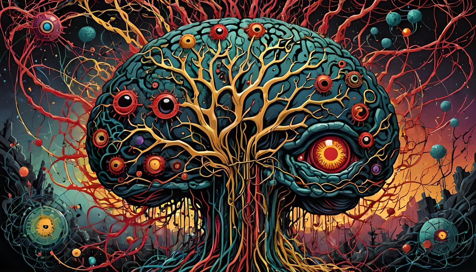 Infested Brain: Pop Art with Cosmic Horror