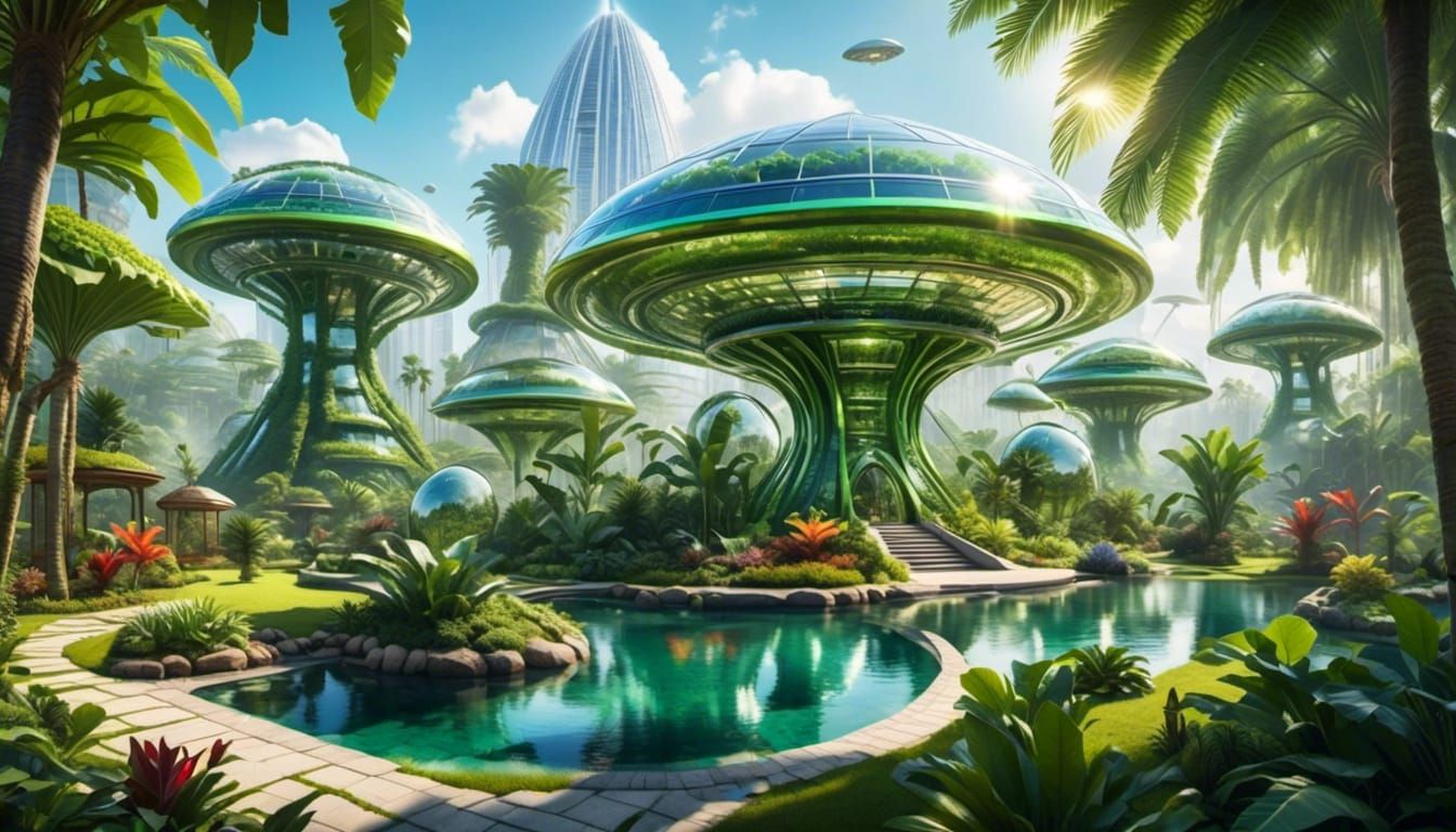 beautiful alien city