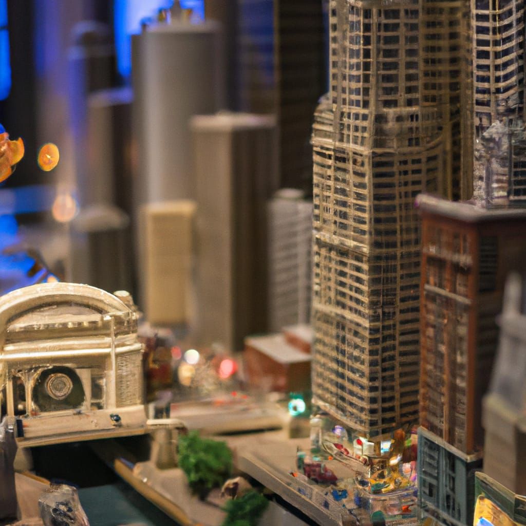 Hyperrealistic Cityscape Diorama in Miniature Scale