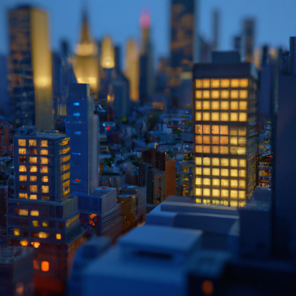Hyperrealistic Miniature Cityscape Diorama