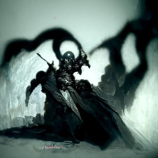 Menacing Shadow Demon in Dark Fantasy Style
