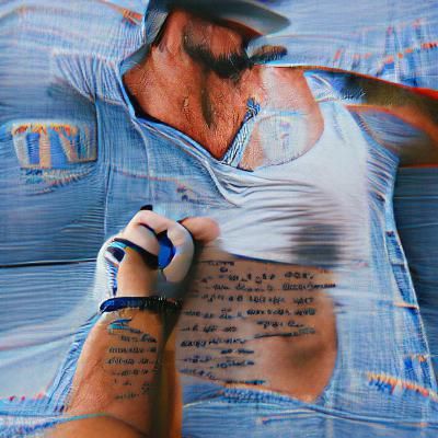 Faded Blue Jeans Remember Tim McGraw, Acrylic Style