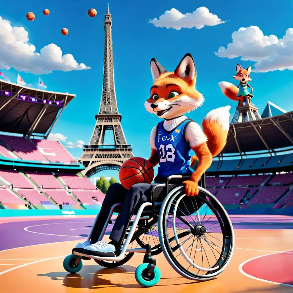 Fox Plays Wheelchair Basketball at the Olympics