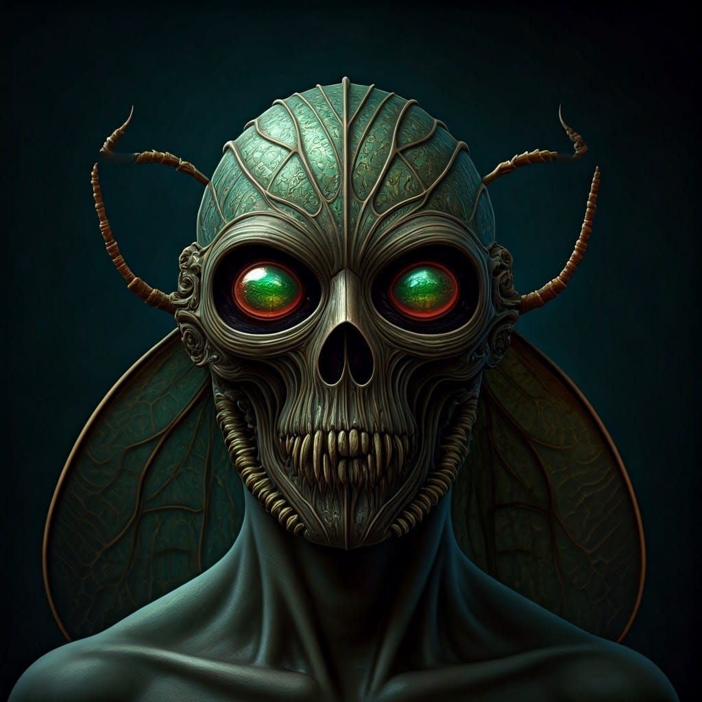 Surreal Insect Metropolis in a Vibrant Feywild Landscape