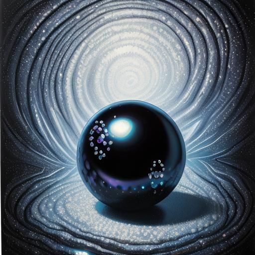 Surreal Abstract Painting: Cracked Pearls and Diamonds