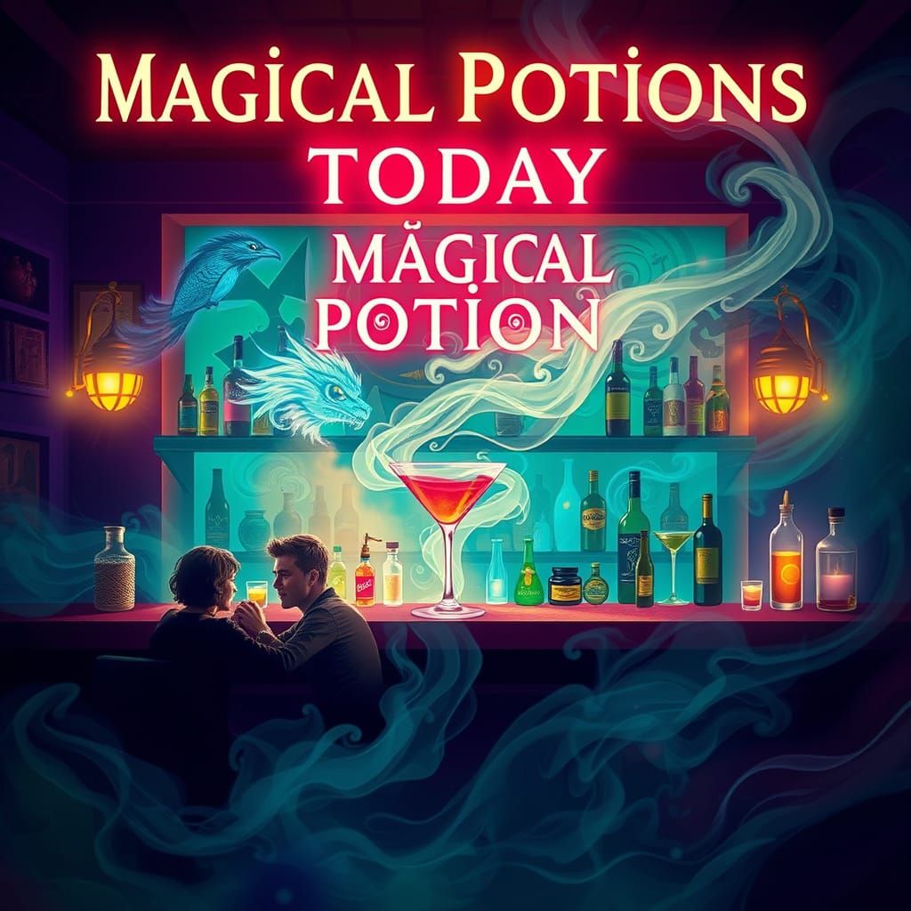 Magical Potions Cocktail Bar with Sparkling Brews