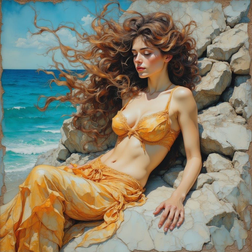 Calypso on Ithaca Beach Dreaming of Ulysses