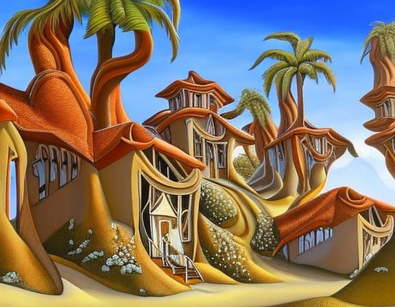 Seaside Elf Town with Rococo Architecture