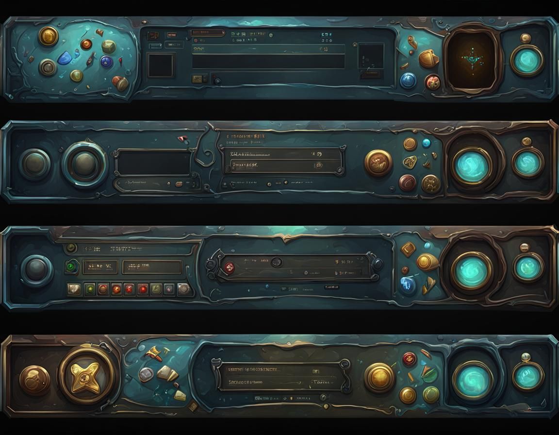 Luxurious Video Game Interface as Oil Painting