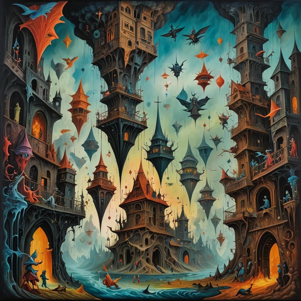 Surreal Aquelarre: An Epic Gathering in Oil