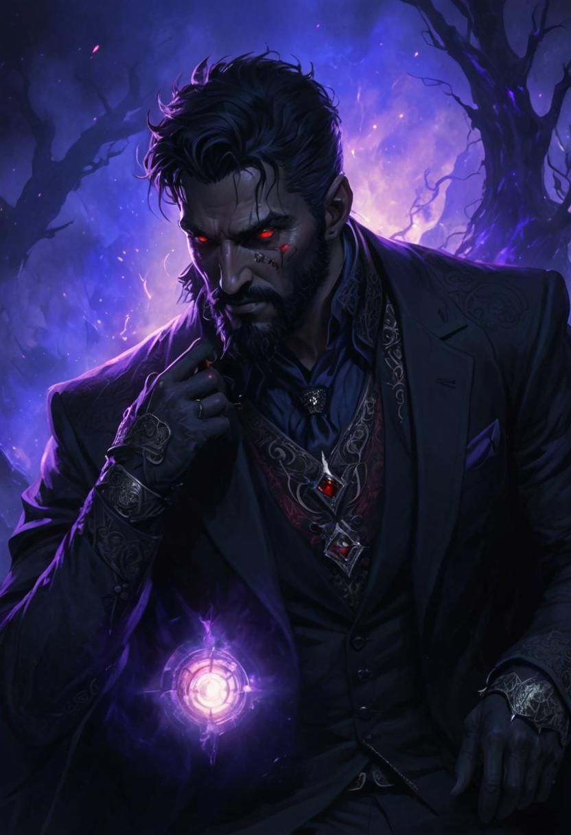 Master Arcane Mage in Modern High-Class Suit