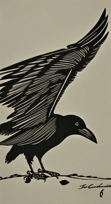 Monochromatic black and white with thick bold lines made usi...